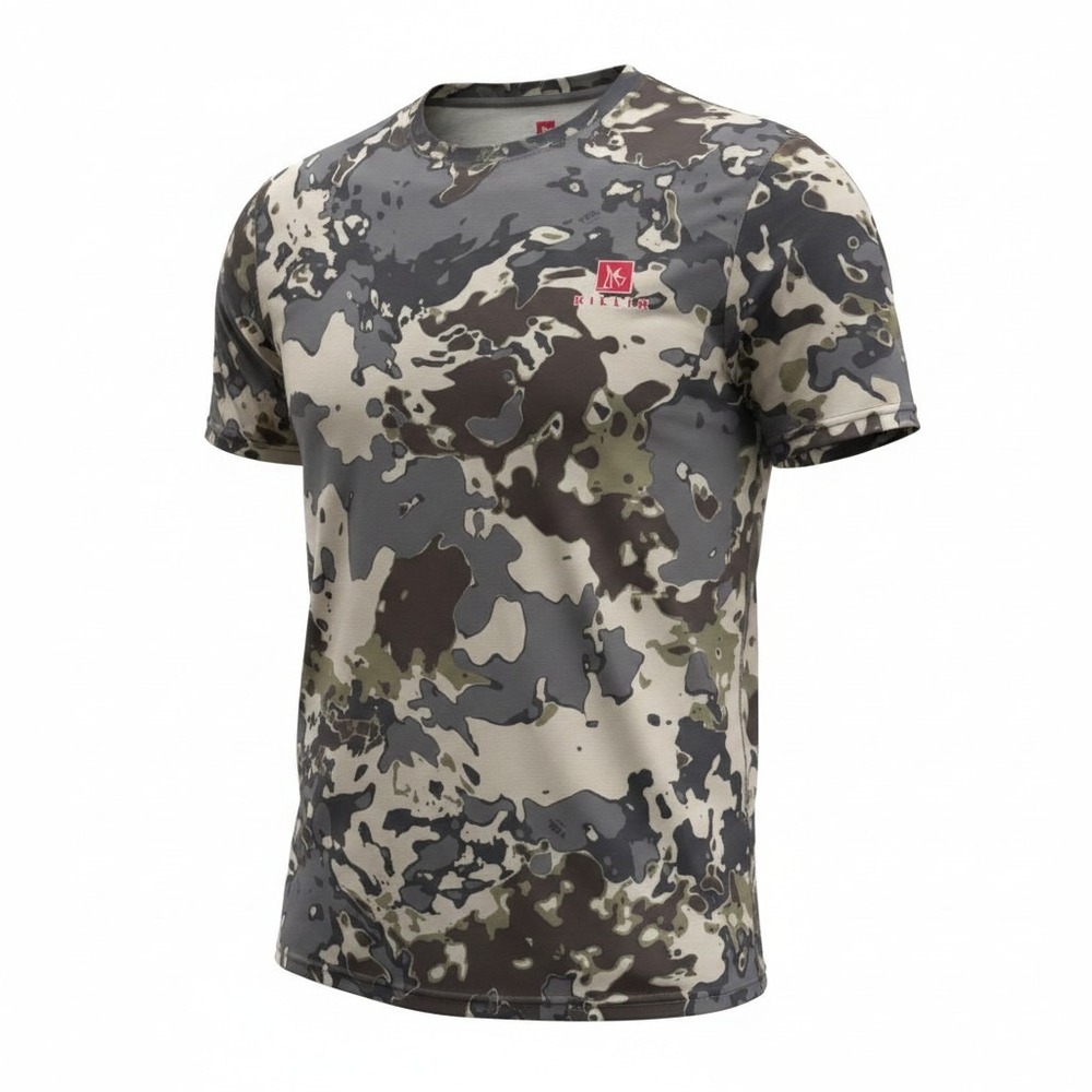 Killik Mens Veil Camo Short Sleeve Performance Hunting Shirt Size Large L